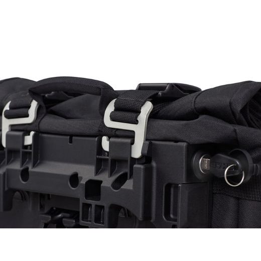 Complete set of SHAD TERRA TR40 adventure saddlebags and SHAD TERRA BLACK aluminium 48L topcase, including mounting kit SHAD HONDA X-ADV 750