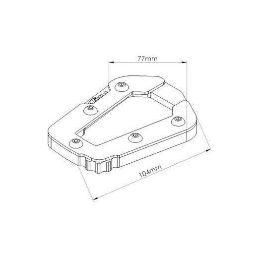 Kickstand extension PUIG 20281N črna