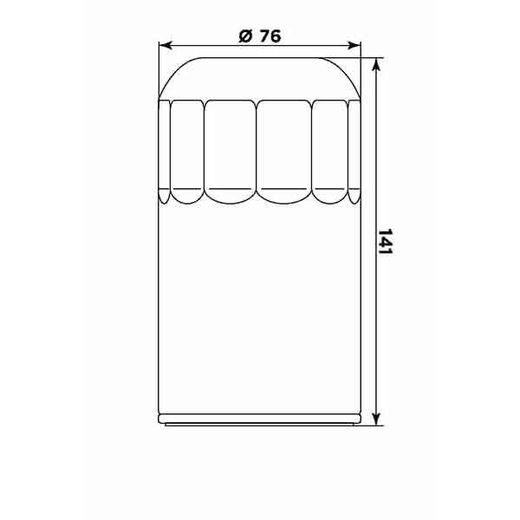 Oljni filter MIW HD17003 (alt. HF173C) for HD 1340 FXB 1980-1982, FXD / FXDS 1996-1998, FXDB 1991-1992, FXDC 1992, FXDL / FXDWG 1993-1998