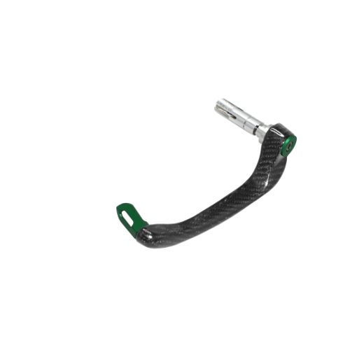 Lever guard ACCOSSATO "Ultra-Light" DE012 with green eyelet and insert left, carbon