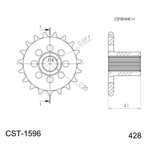 Sprednji verižnik SUPERSPROX CST-1596:19