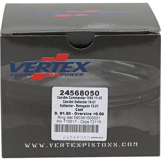Complete piston VERTEX 24568050 Cylinder 91,5, piston 91,46 mm (Cast)