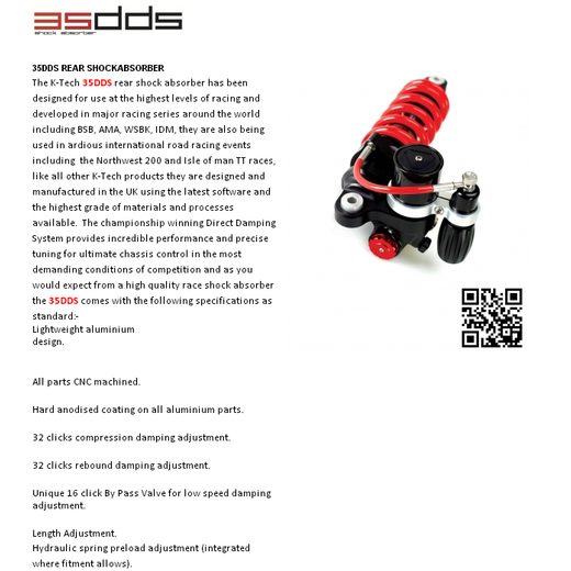Rear Monoshock K-TECH DDS 245-008-270/020 LITE