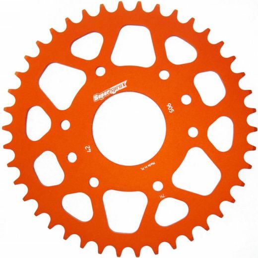Aluminijasti zadnji verižnik (zobnik) SUPERSPROX RAL-905:42-ORG oranžna 42T, 520