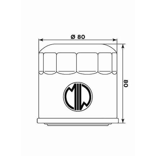Oljni filter MIW H1007 (alt. HF202)