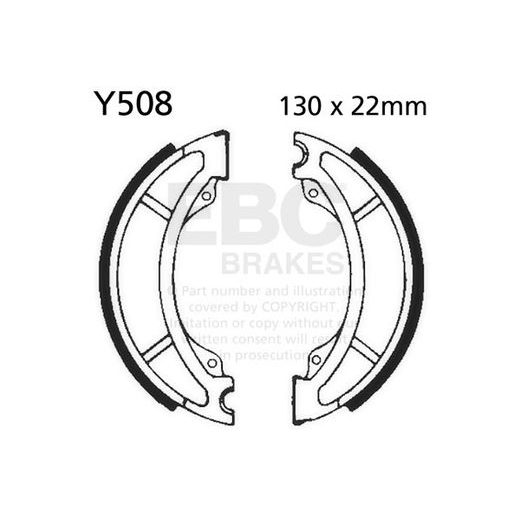 Brake shoe set EBC Y508 includings springs