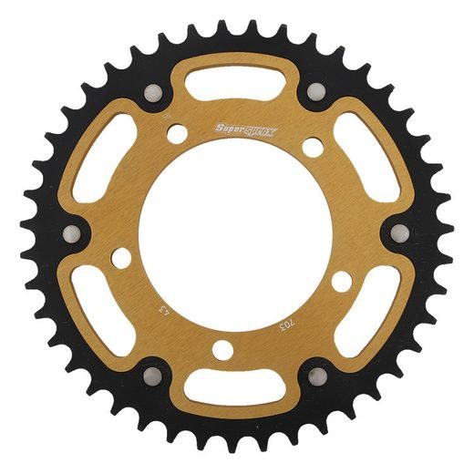 Zadnji verižnik (zobnik) SUPERSPROX STEALTH RST-703:43-GLD zlata 43T, 520