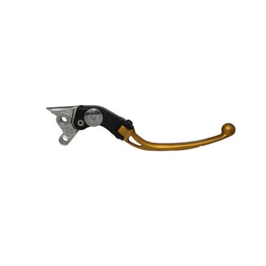 Adjustable folding lever ACCOSSATO LV009 in aluminium for original brake master cylinders zlata