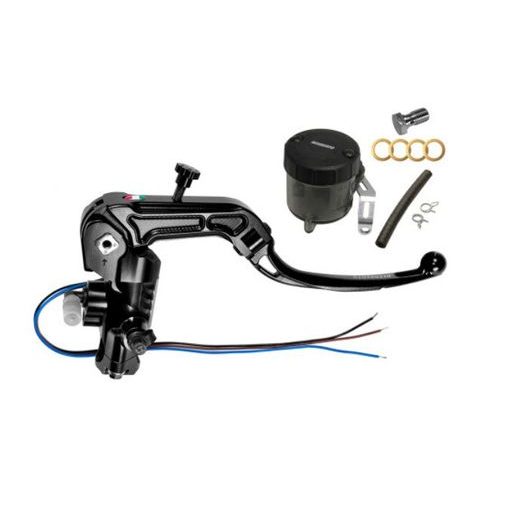 Homologated radial brake master cylinder ACCOSSATO RB090 with folding lever and oil reservoir kit included PRS 19x17-18-19 ABE 61454