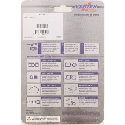 Exhaust gasket kit WINDEROSA 823204
