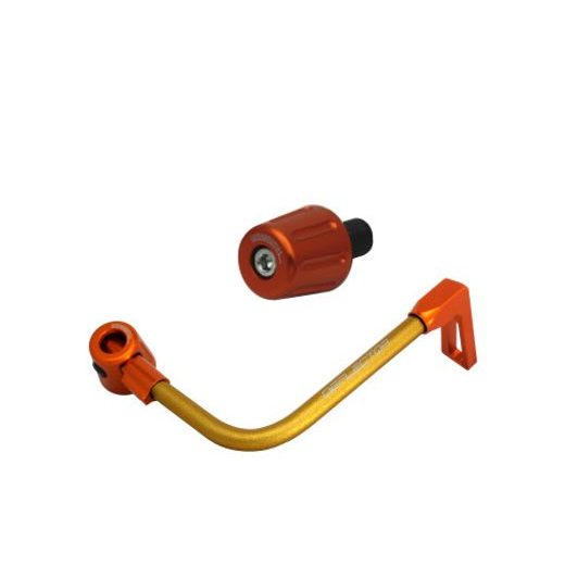 Lever guard in aluminium + left end ACCOSSATO DE004 with gold hose and joint right
