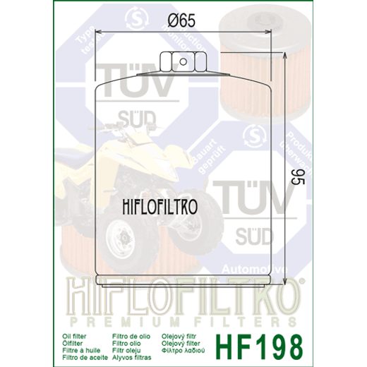 Oljni filter HIFLOFILTRO HF198