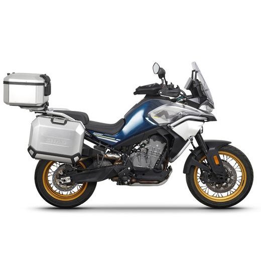 Komplet aluminijastih kovčkov z nosilci in ploščo SHAD TERRA, 48L zadnji kovček in 47L stranski kovčki SHAD CF Moto 800MT