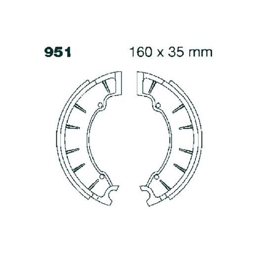 Brake shoe set EBC 951