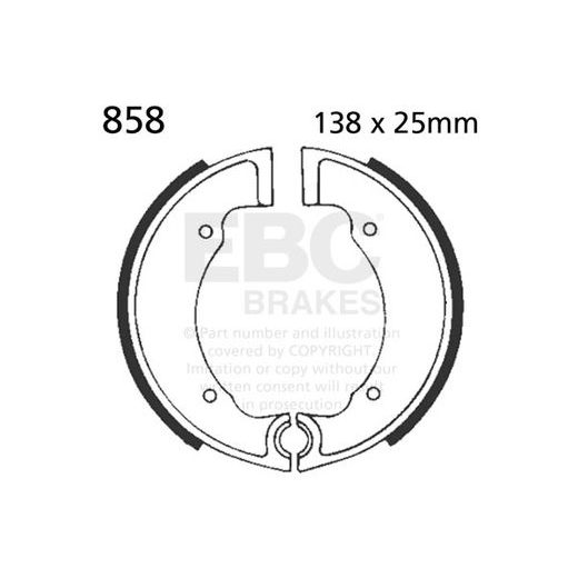 Brake shoe set EBC 858