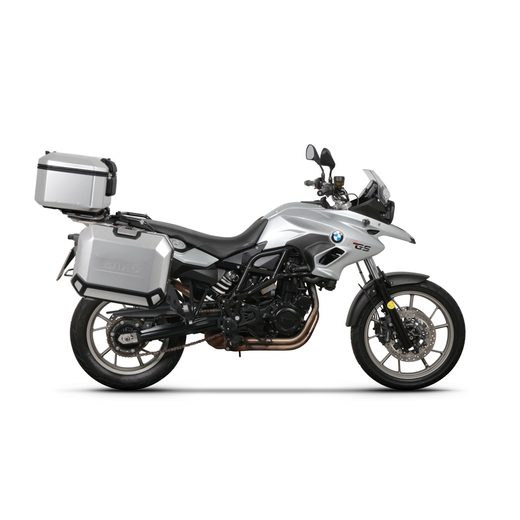 Komplet aluminijastih kovčkov z nosilci in ploščo SHAD TERRA, 48L zadnji kovček in 36L/47L stranski kovčki SHAD BMW F 650 GS / F 700 GS/ F 800 GS (2008 - 2018)