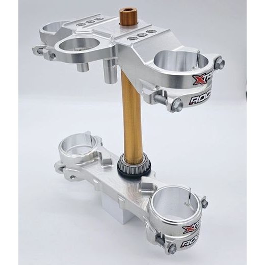 Triple clamp X-TRIG ROCS TECH 40201013 Srebrna 30mm