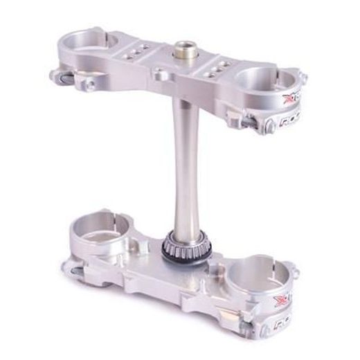 Triple clamp X-TRIG ROCS TECH 40405004 Srebrna