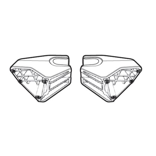 Set of mounts for cases SHAD D1B3613PR for SH35 and SH36