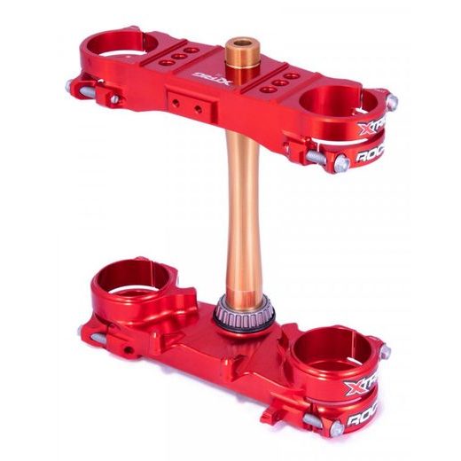 Triple clamp X-TRIG ROCS TECH 40101016 Rdeč