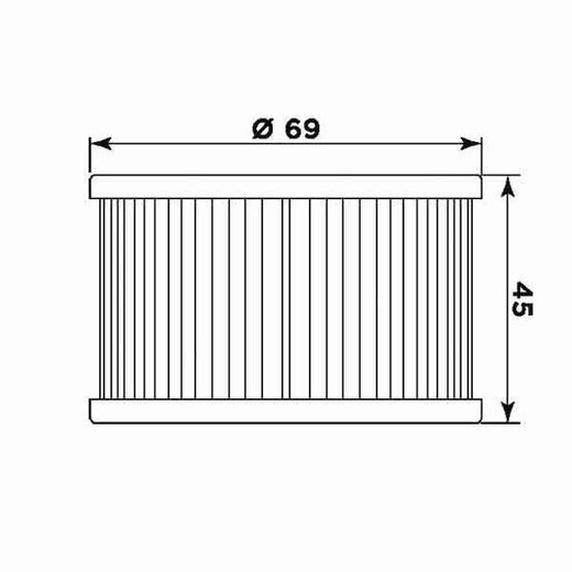 Oljni filter MIW H1005 (alt. HF111)