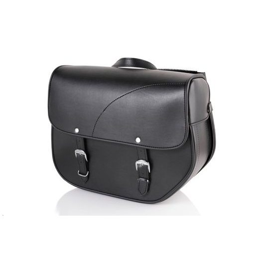 Leather saddlebag CUSTOMACCES SANT LOUIS AP0012N črna
