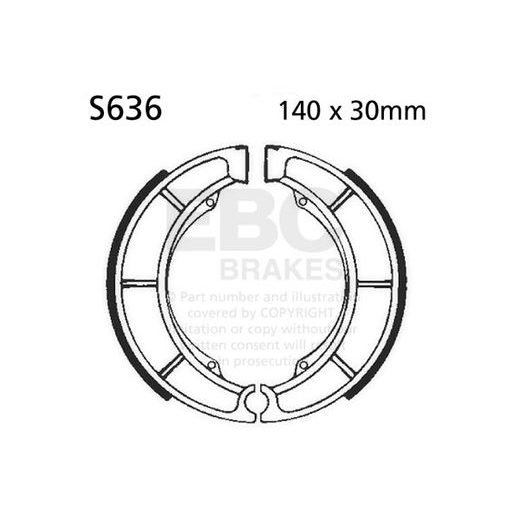 Brake shoe set EBC S636 including springs
