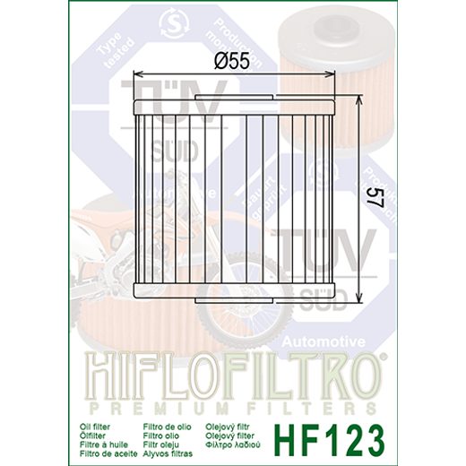 Oljni filter HIFLOFILTRO HF123
