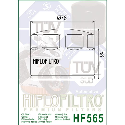 Oljni filter HIFLOFILTRO HF565