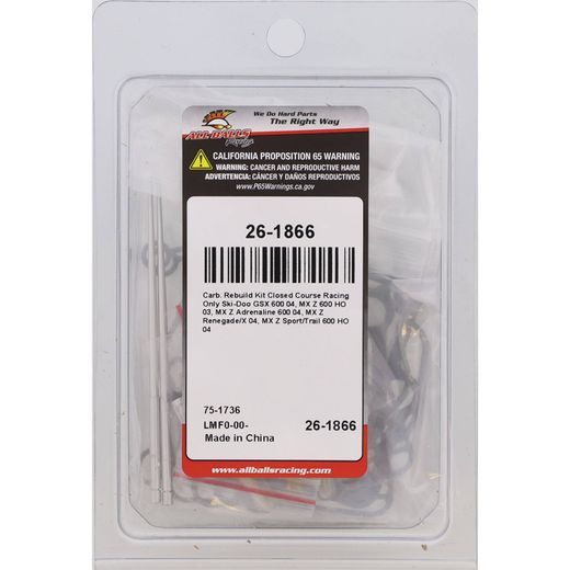 Carburetor Rebuild Kit All Balls Racing 26-1866