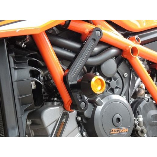 Crash protectors RDMOTO KTM13N črna with green caps