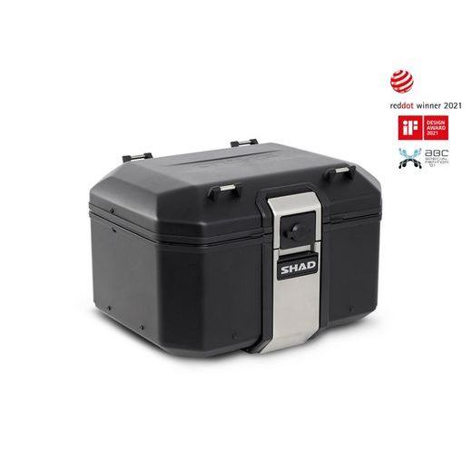 Complete set of SHAD TERRA TR40 adventure saddlebags and SHAD TERRA BLACK aluminium 48L topcase, including mounting kit SHAD Voge 500DS / 500DSX