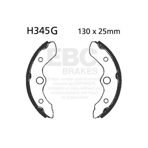 Brake shoe set EBC H345G grooved