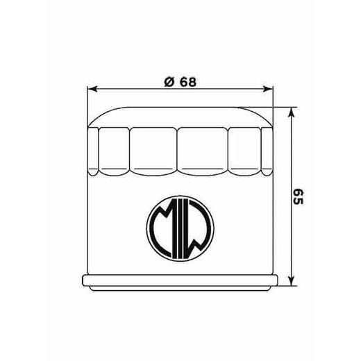 Oljni filter MIW S2018 (alt. HF975) za SUZUKI AN 650 Burgman / Executive 2002-2021