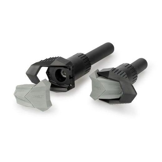 Frame sliders PUIG R19 22011N black with grey rubber