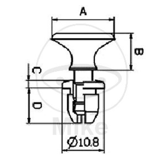 Plastic rivets JMT 10 pieces