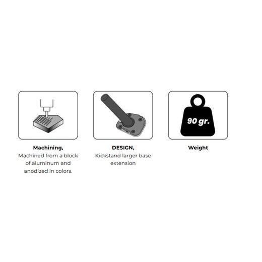 Kickstand extension PUIG 22462N črna with standard suspension