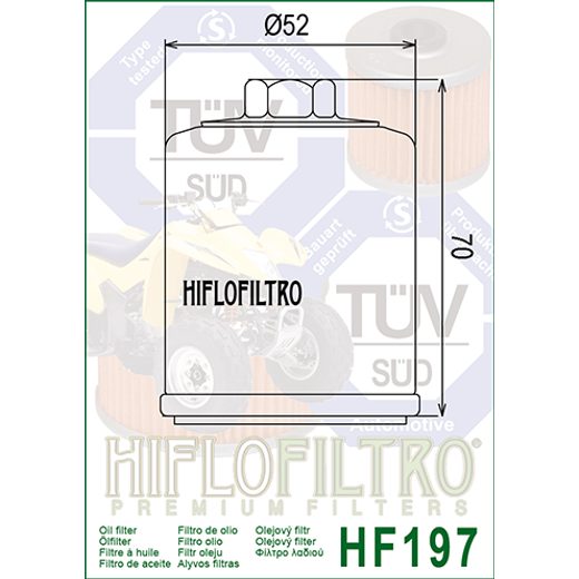 Oljni filter HIFLOFILTRO HF197