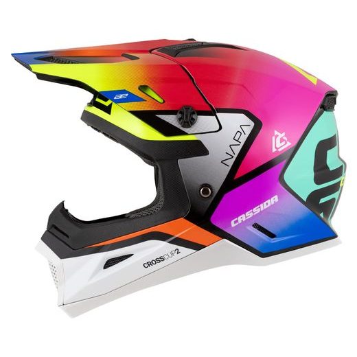 Motocross Helmet CASSIDA CROSS CUP 2 NAPA JUNIOR multicolor pearl M