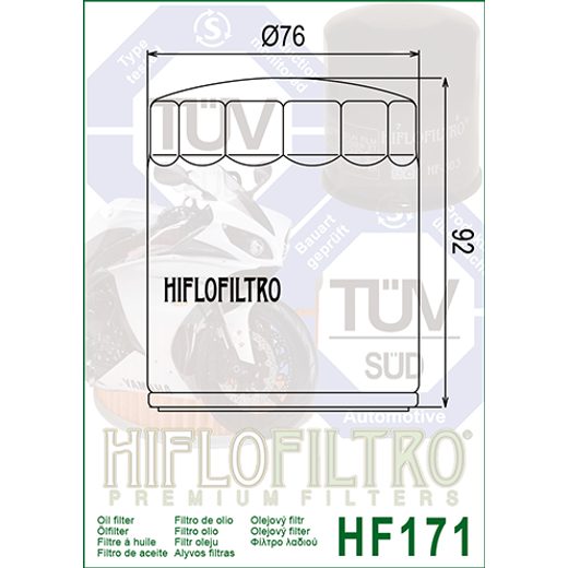 Oljni filter HIFLOFILTRO HF171C kromiran