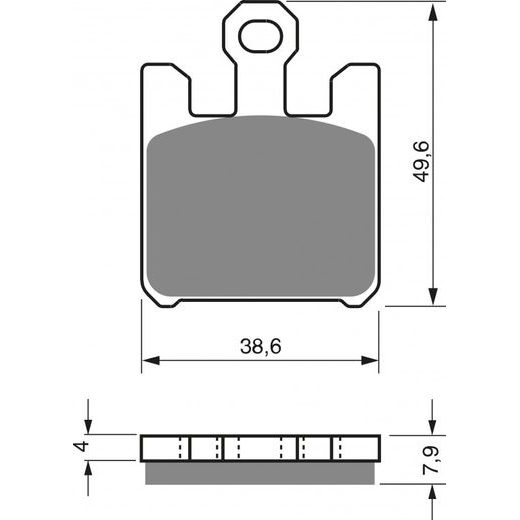Zavorne obloge GOLDFREN 200 S33 STREET FRONT (1 set = 4 pcs)