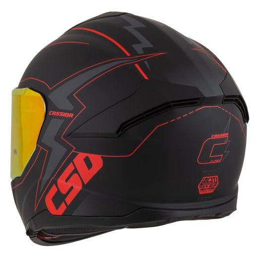 Integralna čelada CASSIDA Integral GT 2.1 Flash matt black/ metallic red/ dark grey XL