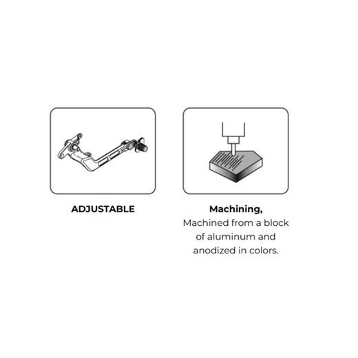 Brake foot pedal PUIG 22120P srebrna adjustable