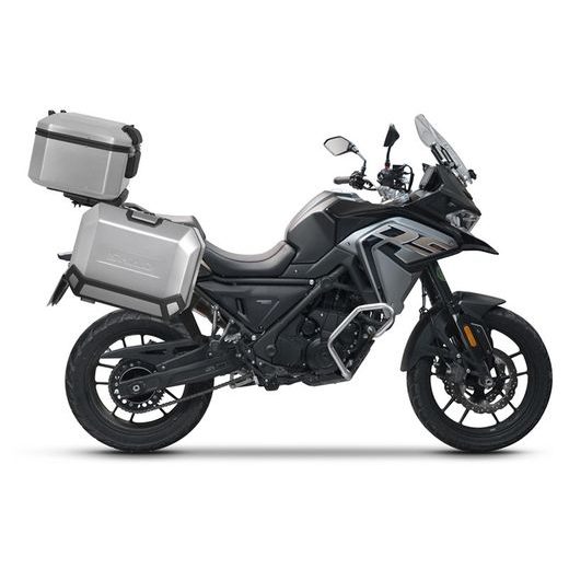 Komplet aluminijastih kovčkov z nosilci in ploščo SHAD TERRA, 48L zadnji kovček in 47L stranski kovčki SHAD Voge 650DS / 650DSX