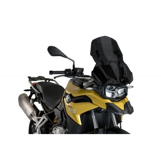 Windscreen PUIG RACING WITH SUPPORT + PROTECTION 3178F dark smoke