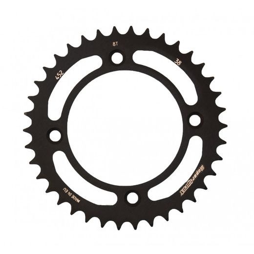 Aluminijasti zadnji verižnik (zobnik) SUPERSPROX RAL-452:38-BLK črna 38T, 415