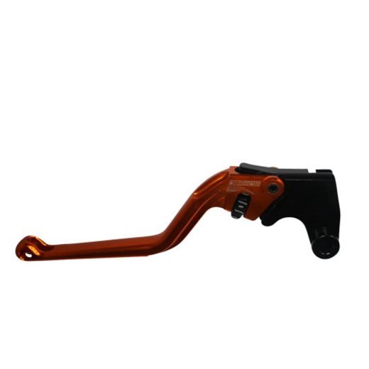 Clutch Lever ACCOSSATO EST955 fixed CNC-worked aluminium, orange