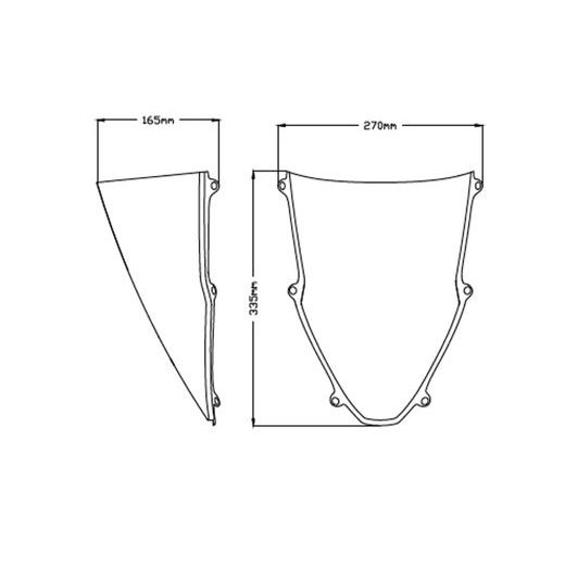 Windscreen PUIG R-RACER 20314N črna