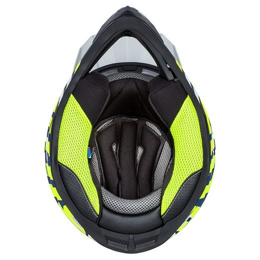 Motocross Helmet CASSIDA CROSS CUP SONIC matt blue /fluo yellow XS