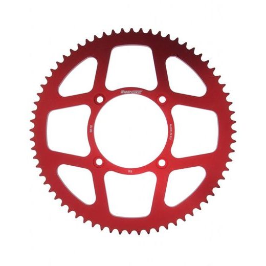 Aluminijasti zadnji verižnik (zobnik) SUPERSPROX RAL-6618:68-RED rdeč 68T, 420